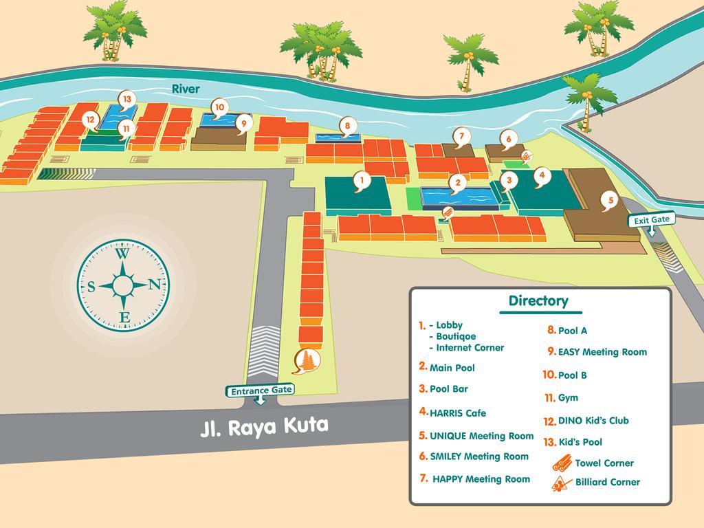 Harris Hotel & Residences Riverview Kuta, Bali 꾸따 외부 사진